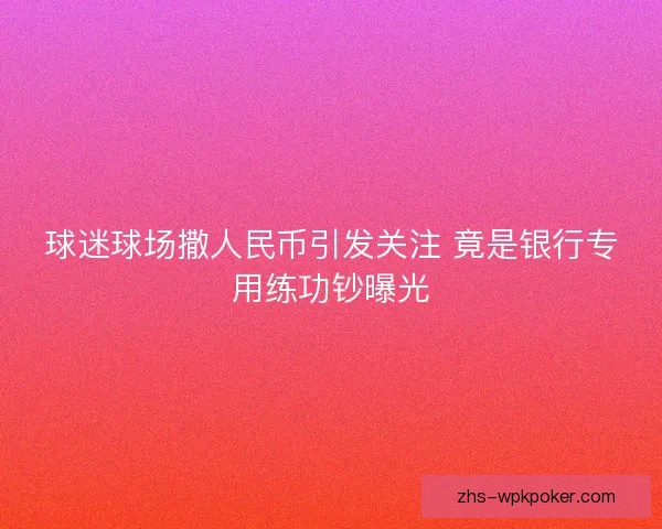 球迷球场撒人民币引发关注 竟是银行专用练功钞曝光 球迷球场撒人民币引发关注 竟是银行专用练功钞曝光