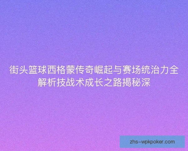 街头篮球西格蒙传奇崛起与赛场统治力全解析技战术成长之路揭秘深 街头篮球西格蒙传奇崛起与赛场统治力全解析技战术成长之路揭秘深
